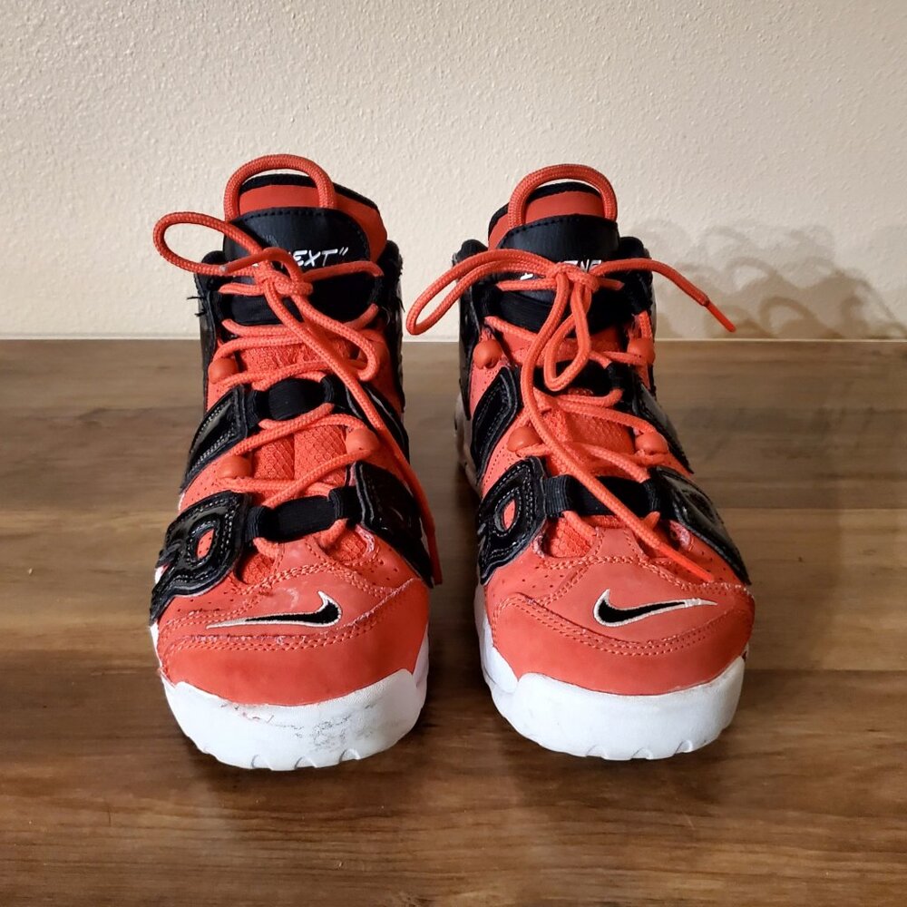 Nike Air More Uptempo Red Black Basketball Shoes 6Y - Picture 10 of 14